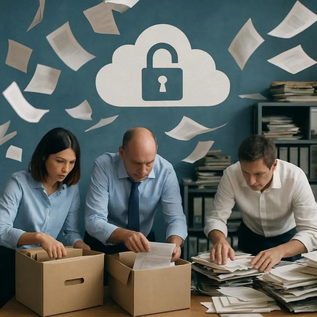 Representación de seguridad en la nube y protección de datos empresariales.