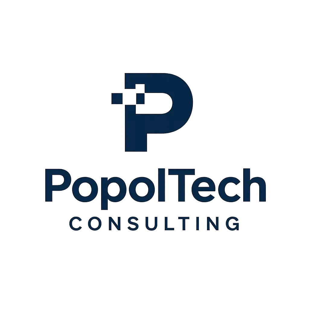 Logotipo de PopolTech, servicios de soporte técnico y soluciones TI para PYMES en México